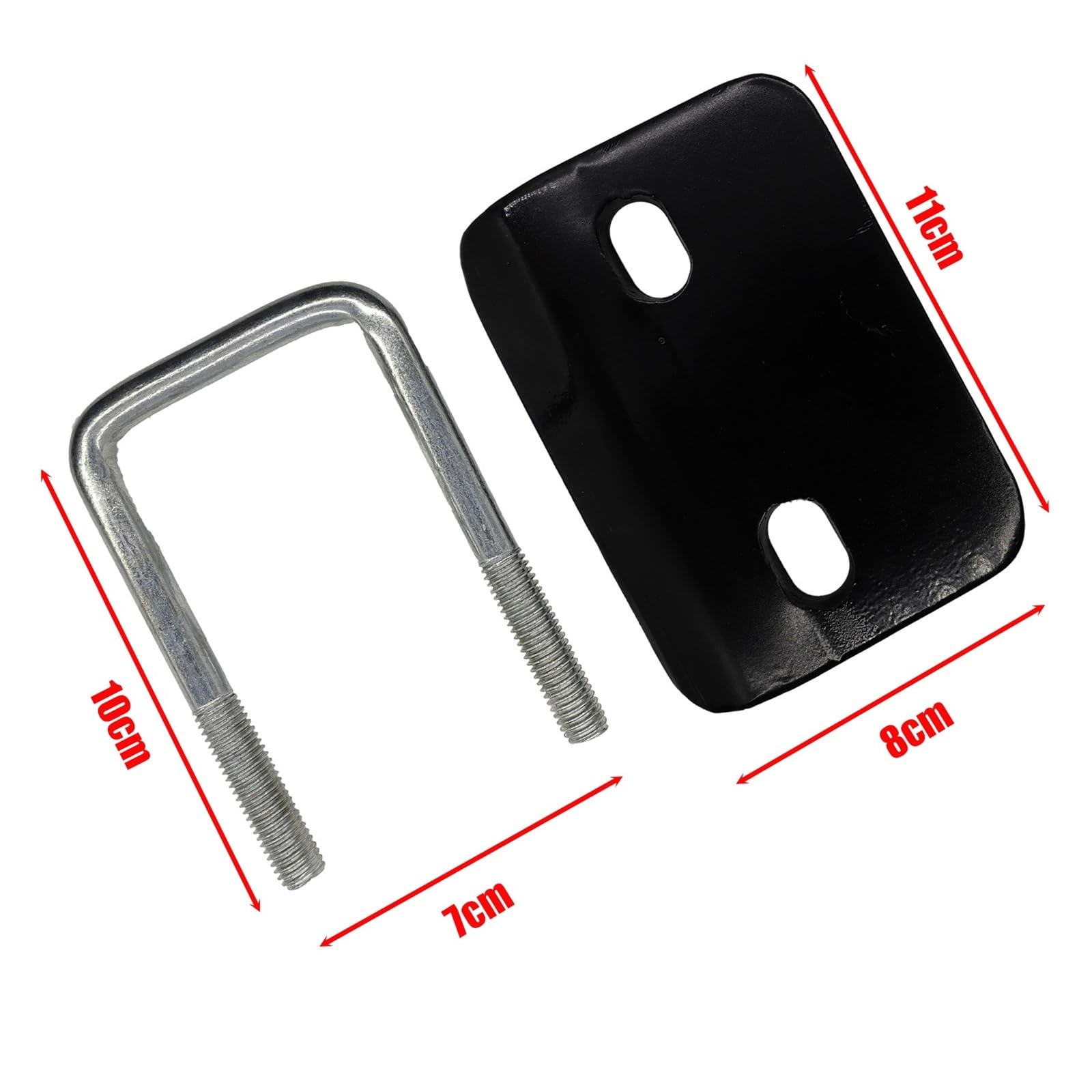 blocco per gancio di traino, Blocco stabilizzatore con bullone a U ricevitore universale for rimorchio, camion, portabici, 13x9x4 cm