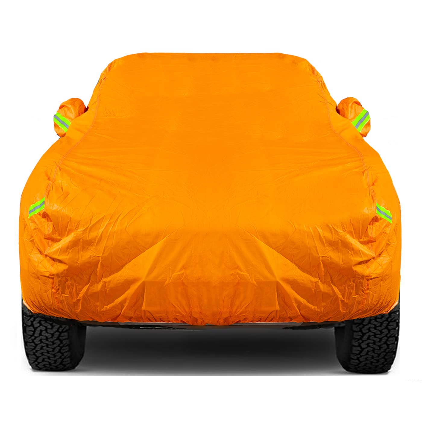 QUYDDC Breathable New Material, Waterproof Car Cover, Locks and Zipper Doors, Sunscreen Waterproof UV Prevention Snowproof Wind and Windproof,Suitable for Indoor Outdoor,for Pickup 180"-206",H6