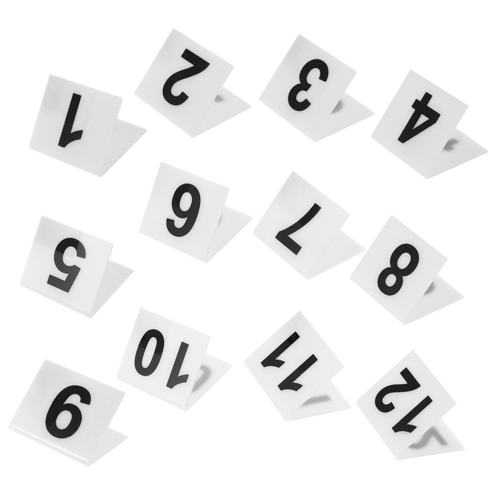 BCOATH Me Number Markers 12pcs Acrylic Double-Sided Crime Scene Props for Detective Party Versatile Game Accessory