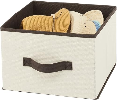 Miniatura 7 de mDesign Contenedor de tela para organizador de cubos, cubo de almacenamiento plegable de tela, organizador de almacenamiento plegable para armario,