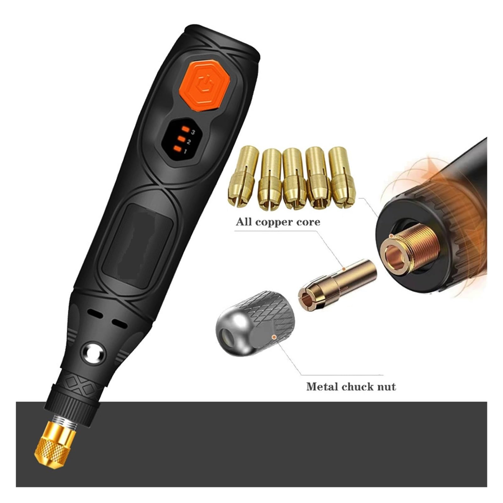 Trapano a batteria Utensile rotante for la lavorazione del legno Incisione fai-da-te for incisore Trapano wireless Mini trapano elettrico smerigliatrice con strumenti Lucidatura, Incisione(Drill Kit2)