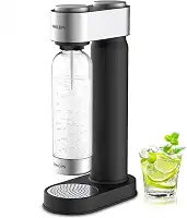 Philips Máquina de transmissão de refrigerante, máquina de água com gás inoxidável, fácil instalação com garrafa de carbonatação PET de 1L de torção rápida, fabricante de refrigerante compatível com