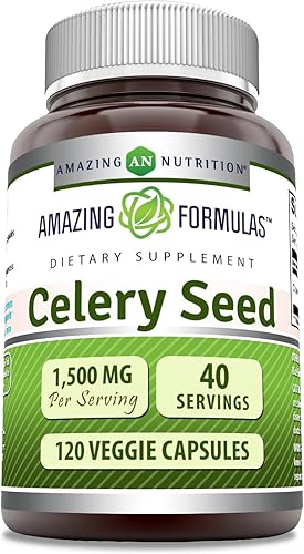 Miniatura 4 de Amazing Formulas - Extracto de semillas de apio de 1500 mg por porción 240 cápsulas vegetarianas sin OMG sin gluten natural apoya la salud del
