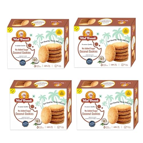 Mid Break Midbreak Sugar-Free Coconut Biscuits - High Fiber Gut-Friendly