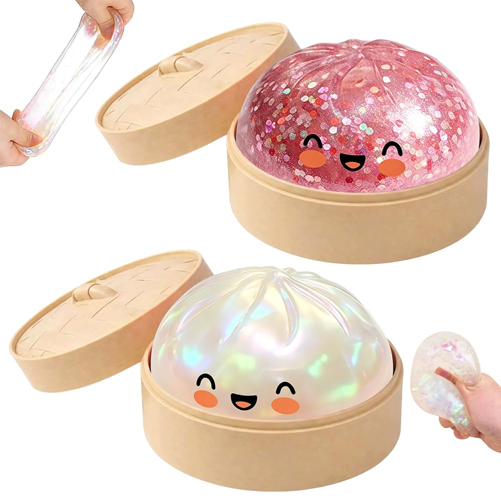 HATFRYF 2PCS Squishy Toys, Dumplings Squishy Set, Cute Breakfast Masquerade Mask for Couple, Dress Costume Party Carnival Prom Ball Mardi Gras, Men Women Decoration Play ﻿