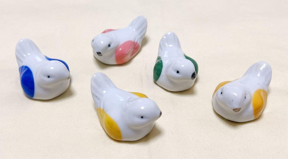 Amazon.co.jp: 和食器 陶磁器 ハト鳩型 鳥 箸置き5個 : ホーム＆キッチン