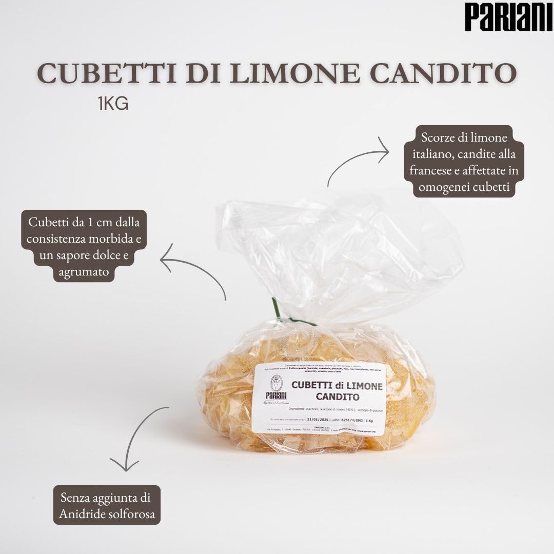 Pariani - Cubetti di Limone Candito, 1Kg