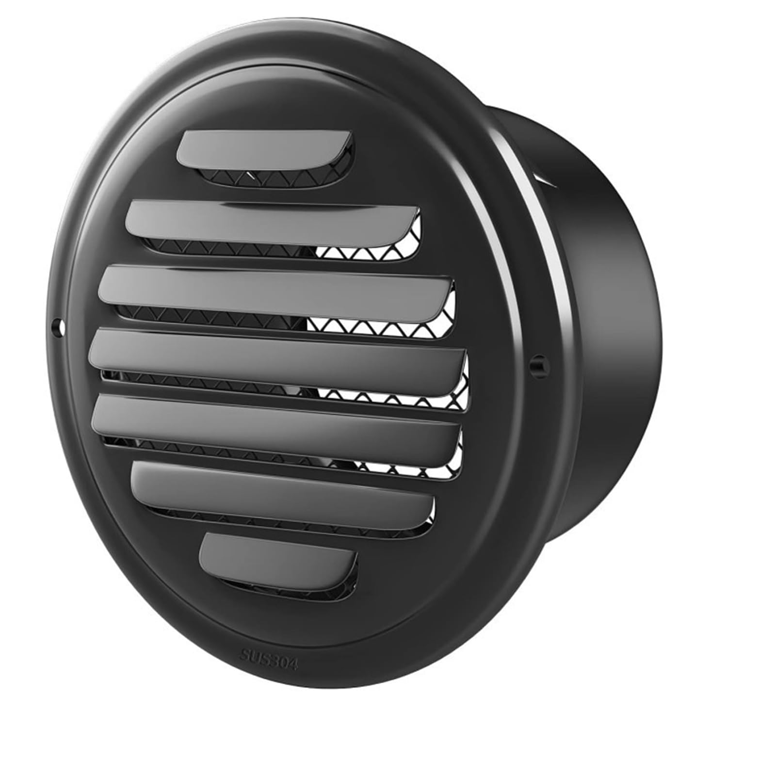 Hdoytxxm 200Mm Multipurpose Sturdy Stainless Steel Round Louvered Vent Covers In Stainless Steel For Exterior Wall Applications Ventilation Grille