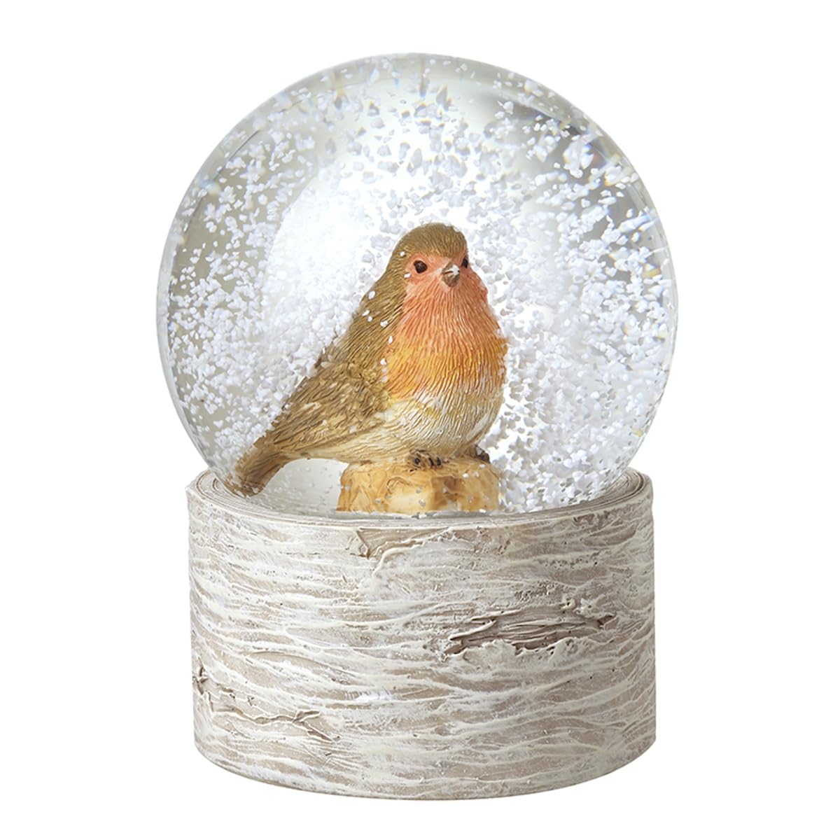 Heaven Sends Multicolor Christmas Robin Large Snow Globe