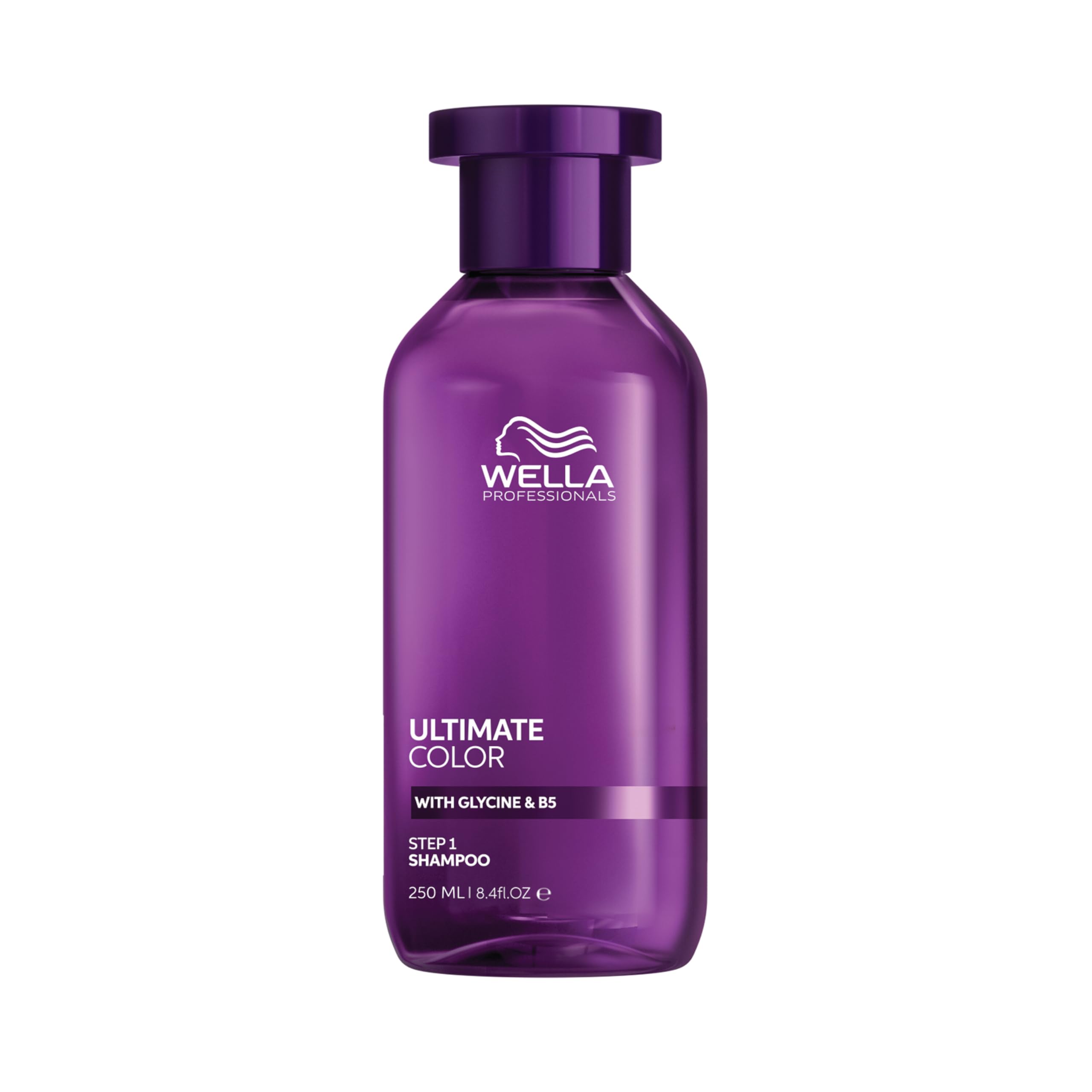 Wella Professionals ULTIMATE COLOR Shampoing Étape 1 – Shampoing couleur professionnel pour cheveux colorés, éclat de la couleur et apaisement du cuir chevelu – Sans sulfate 250 ml