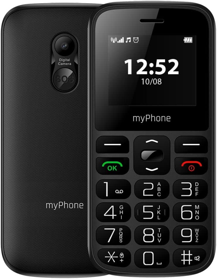 MP myPhone Halo A, teléfono Clave para Personas Mayores, teléfono para los Abuelos, cámara, Pantalla en Color de 1,77