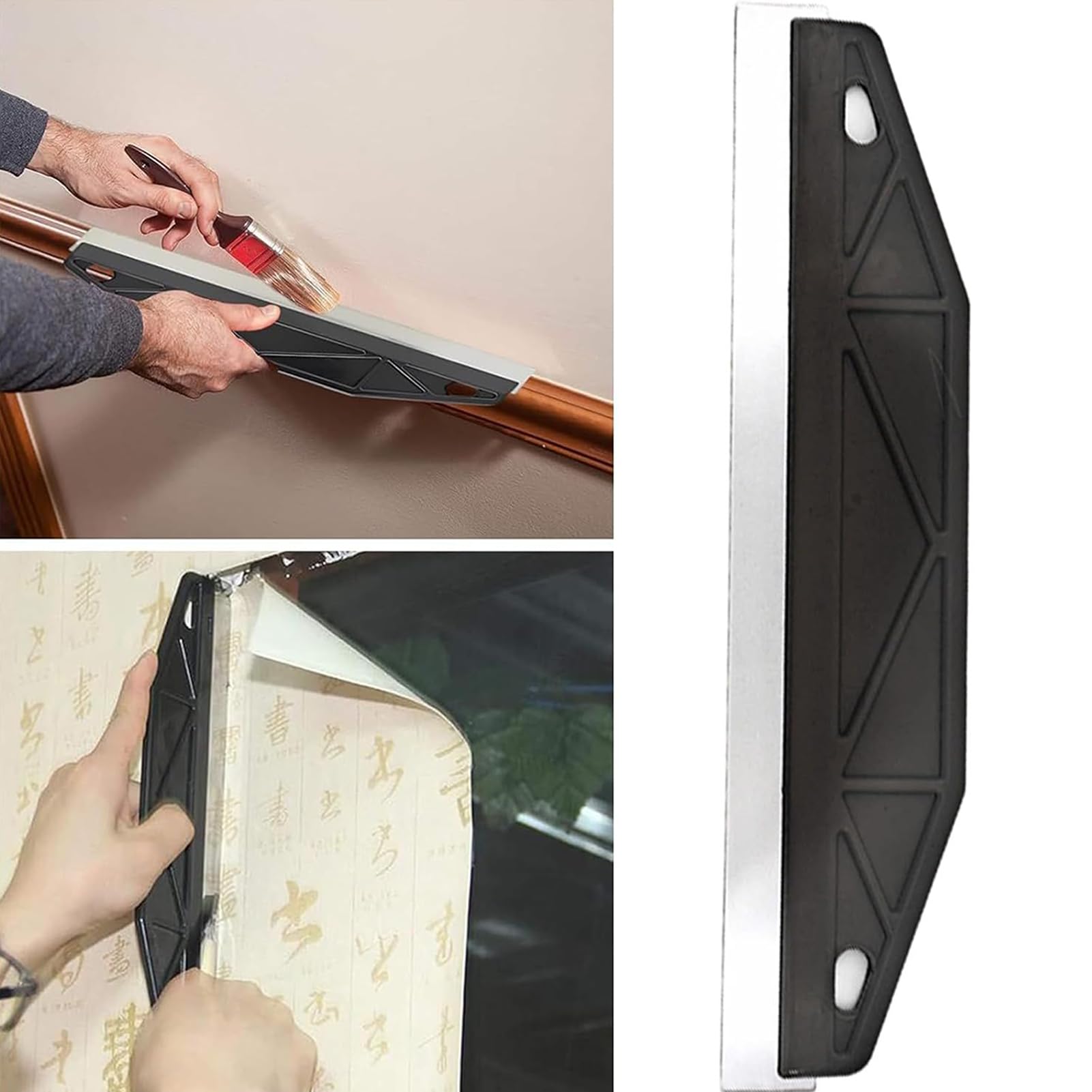Scudo spray per vernice, strumento per pittore dei bordi, spazzola con manico antiscivolo, rullo di precisione, accessorio per pittura per mobili, auto, pavimenti, pareti, bordi della carta da parati