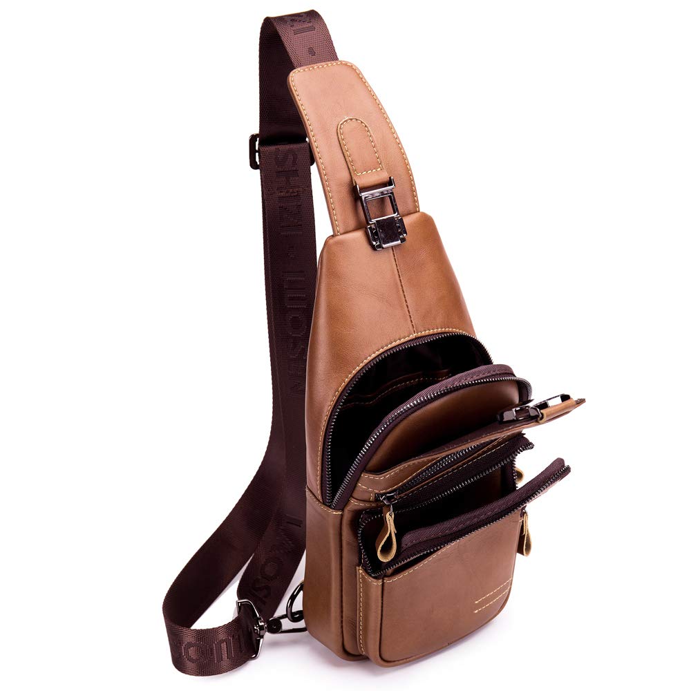 Homme Sacs Portés épaule Tendance Loisir Cuir Veritable Sac Besace