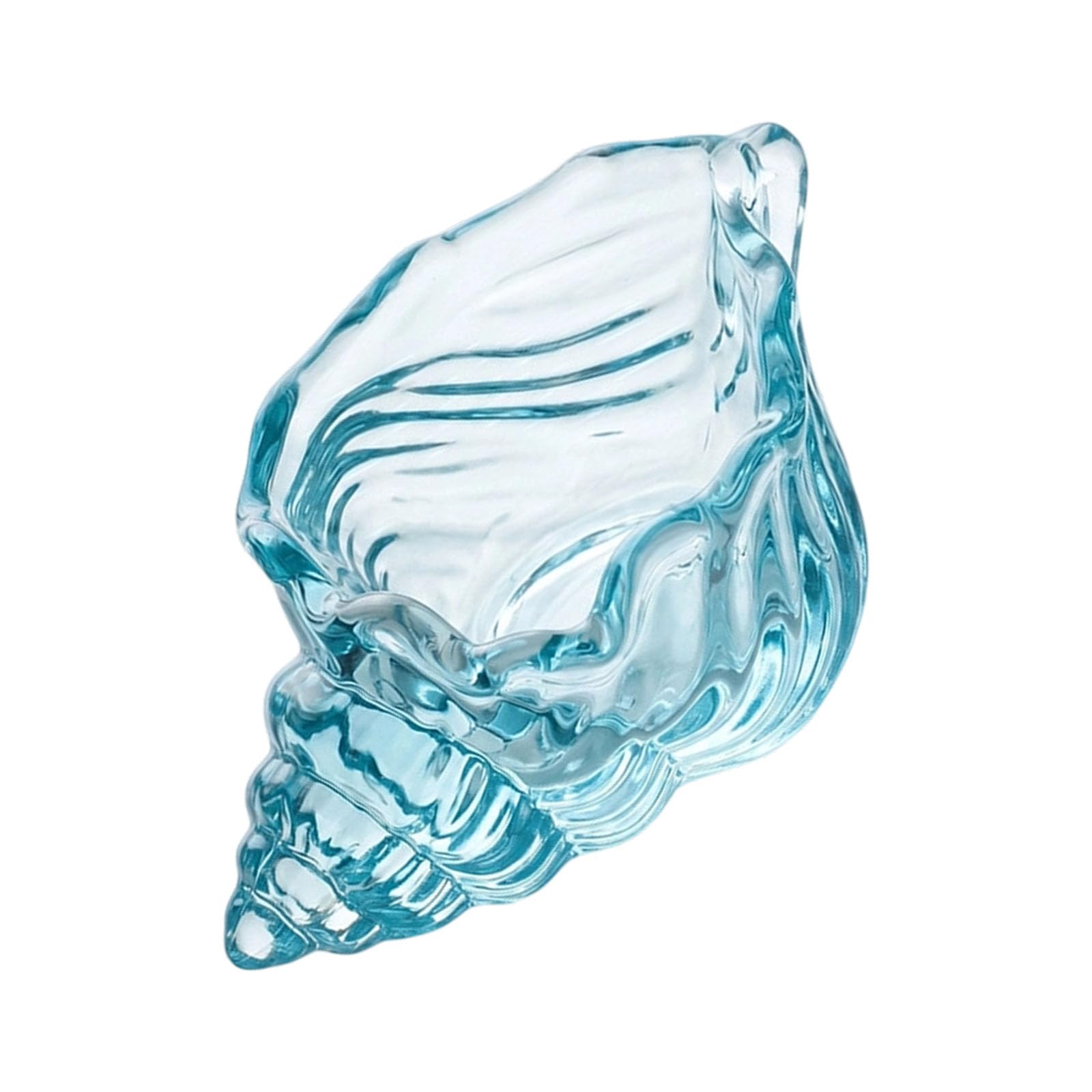 Kfwfuaee Tabletop Coastal Shell Holder in Glass for Tealight Candlelight, Decorative Conch Accent and Catchall Tray Coastal Decor Accent Home Ornament Glass Decorative Catchall Beach Inspired