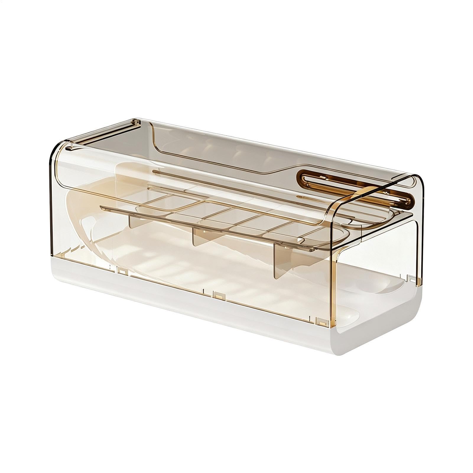 Organizador de huevos para con temporizador, apilable, ahorra espacio | Organizador de Huevos Caja de Almacenamiento para el Hogar Encimera Despensa Preparación de Alimentos Desayuno Hornear
