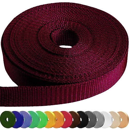 Image of TECEUM 3 /4 inch & 5 /8 inch & 1 inch & 1.5 inch & 2 inch Webbing - 10 25 50 Yards - 40+ Colors - Heavy Duty 1 Inch 1.5 Inch 2 Inch Backpack Straps - Webbing for Outdoors Indoors Crafting DIY