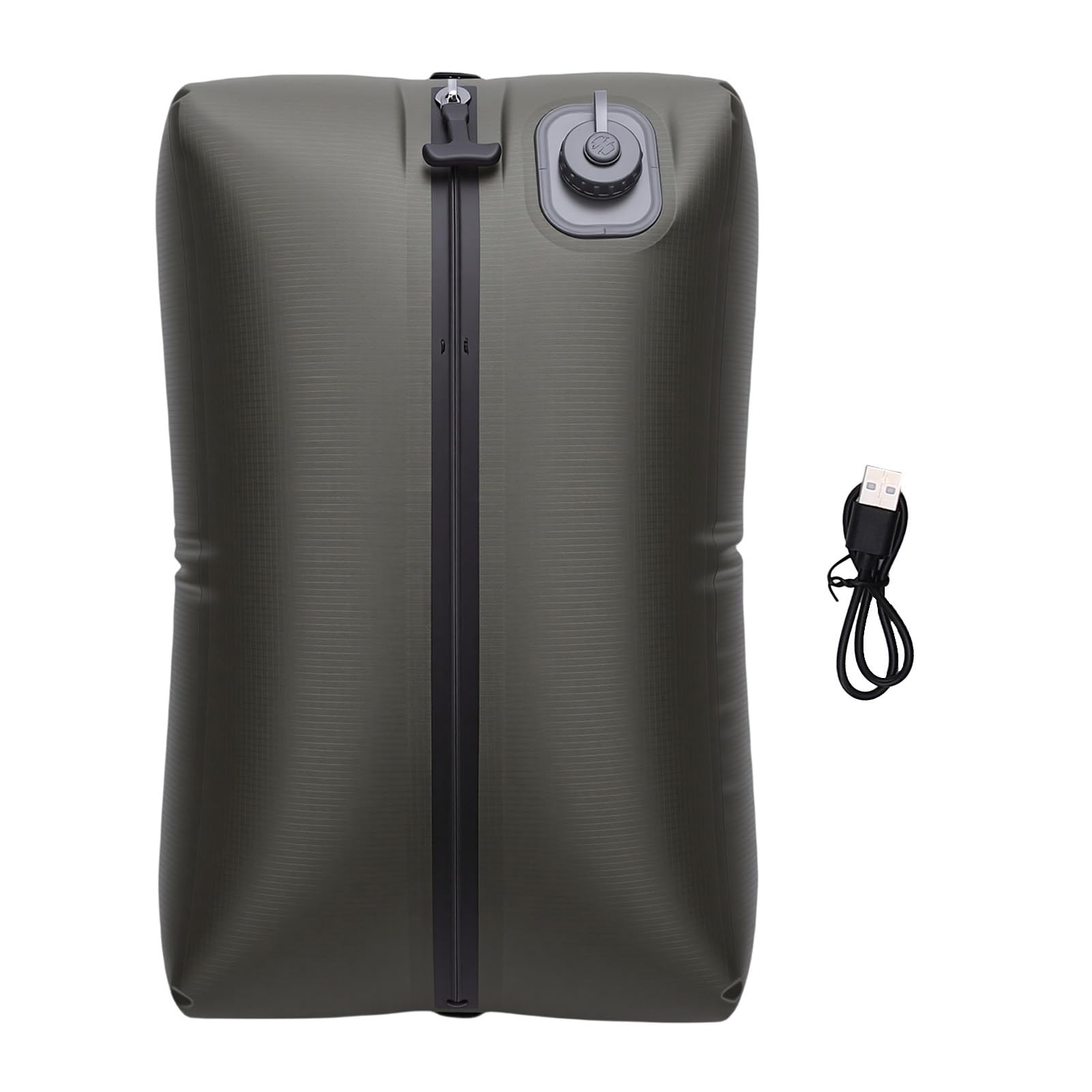 Bolsa de Vacío de Viaje, Bolsa de Compresión Reutilizable Eficiente para Ropa, Ahorro de Espacio para Acampar, Senderismo, Mochilero, 20L (Cuadrícula verde)