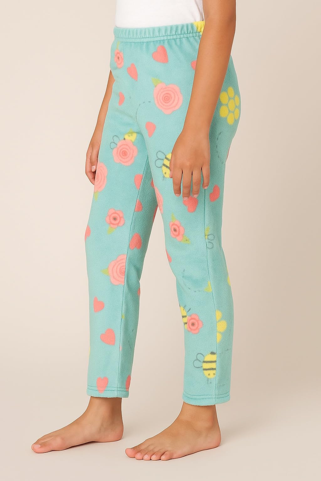CAMEY Kids Fleece Pajama | Soft Warm Winter Lower for Boys & Girls | Cartoon Print Thermal Jogger Pants | Cozy Nightwear Bottoms (Sky Blue, 9-10Y) - Image 3 thumbnail