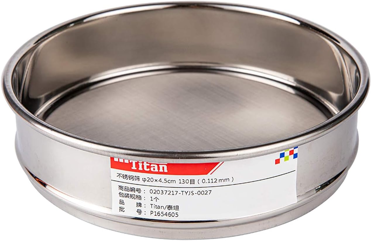 φ20×4.5cm 130 Mesh 304 Stainless Lab Sieves Economy Test Sieve 304 Stainless Steel Wire Cloth（0.112mm）