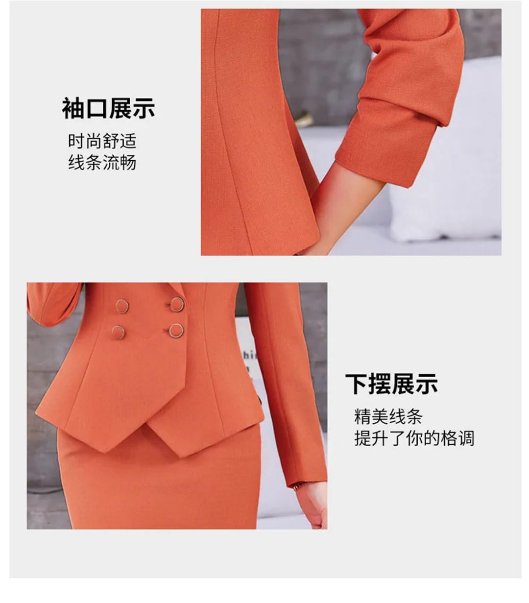 Ensemble élégant pour femme avec jupe formelle à manches longues pour le travail