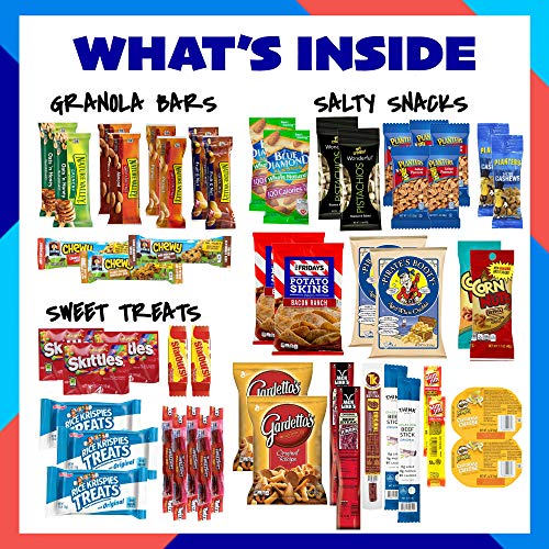 Men's Hearty Snack Box - Ultimate College Care Package ( 50 Piece Snack Pack ) Jerky, Nuts, Chips And Pretzels Man Variety Pack - My College Crate #TOP1