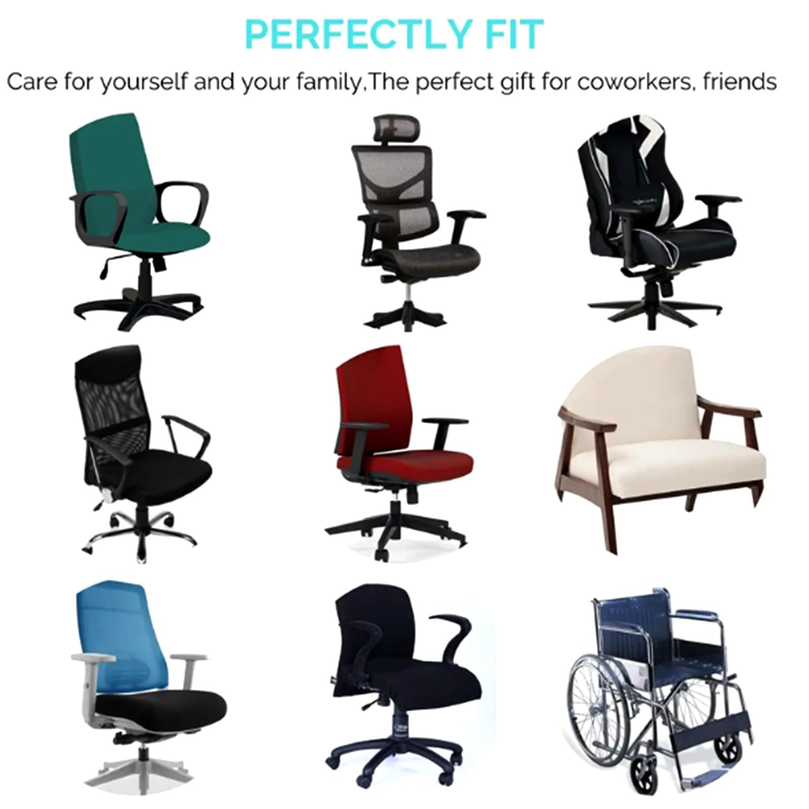 Cuscino ergonomico per copribraccioli per sedia ufficio Braccioli imbottiti per braccioli,per sedia da scrivania, sedia a rotelle, morbido cuscino a gomito, confortevole e rimovibile