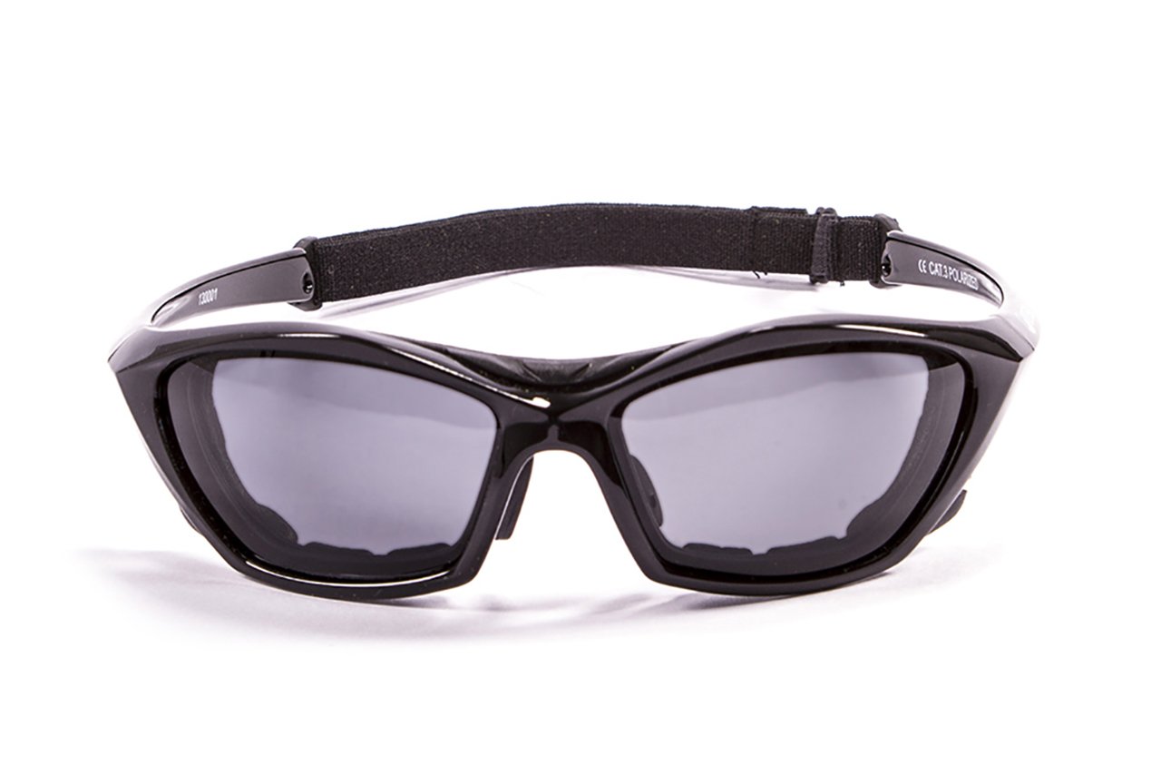 Ocean Sunglasses Lake Garda - Gafas de Sol polarizadas - Montura : Negro Brillante - Lentes : Ahumadas (13000.1)