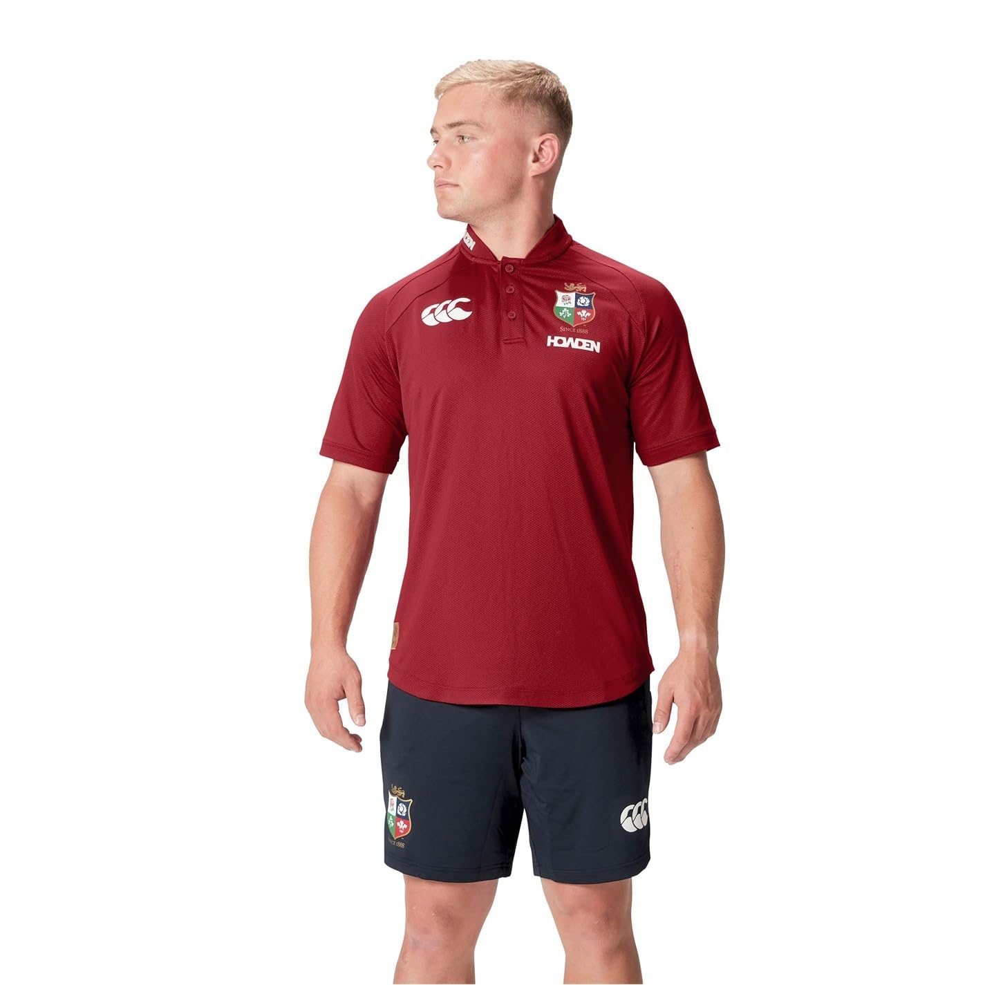 Canterbury Męska koszulka polo, brytyjskie i irlandzkie lwy, czerwona dalia, 3XL