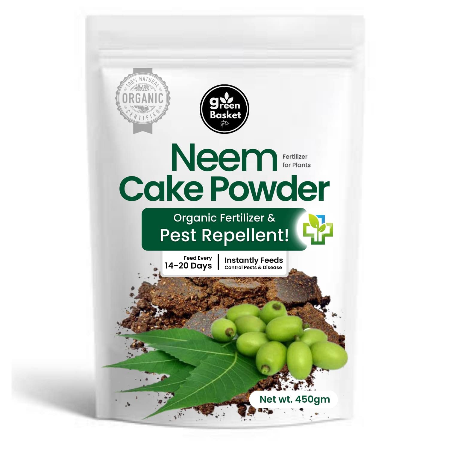 Neem Cake Powder 450gm | Neem Khali || Organic Fertiliser For Plant || GreenBasket (B0BS49WV25) Amazon Price History, Amazon Price Tracker