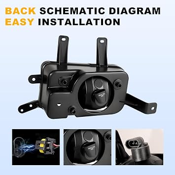 Shocklight Fog Lights Fit For 2015-2020 Chevy Suburban/Tahoe 2015-2020 GMC Yukon XL Front Bumper Lamp