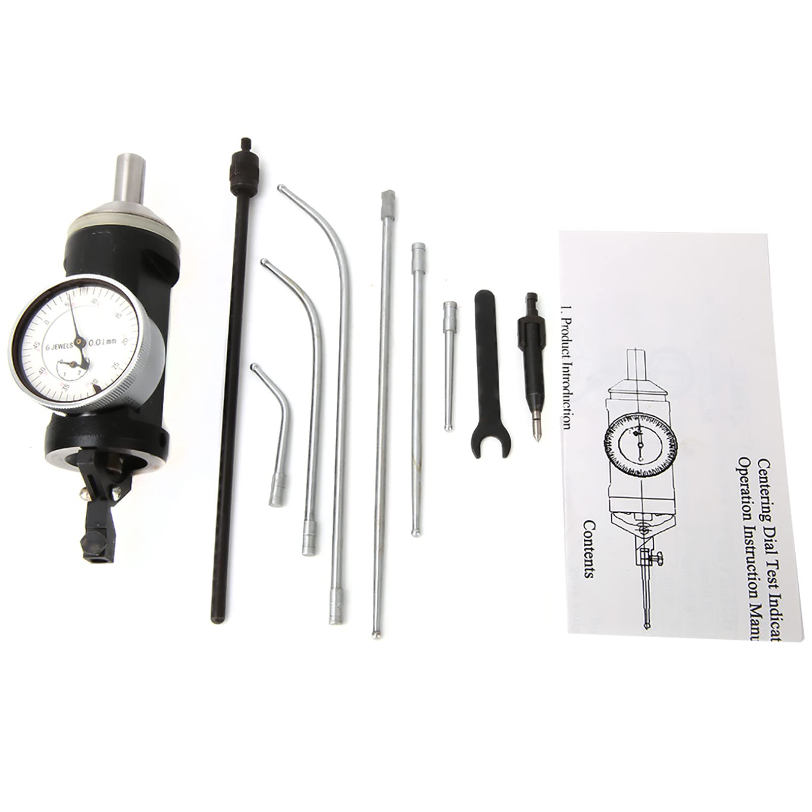 Outil de Mesure de Positionnement, Indicateur de Centrage 0-3mm, Jauge à Cadran de Test de Centrage 0.01mm pour la Mesure de Positionnement Central