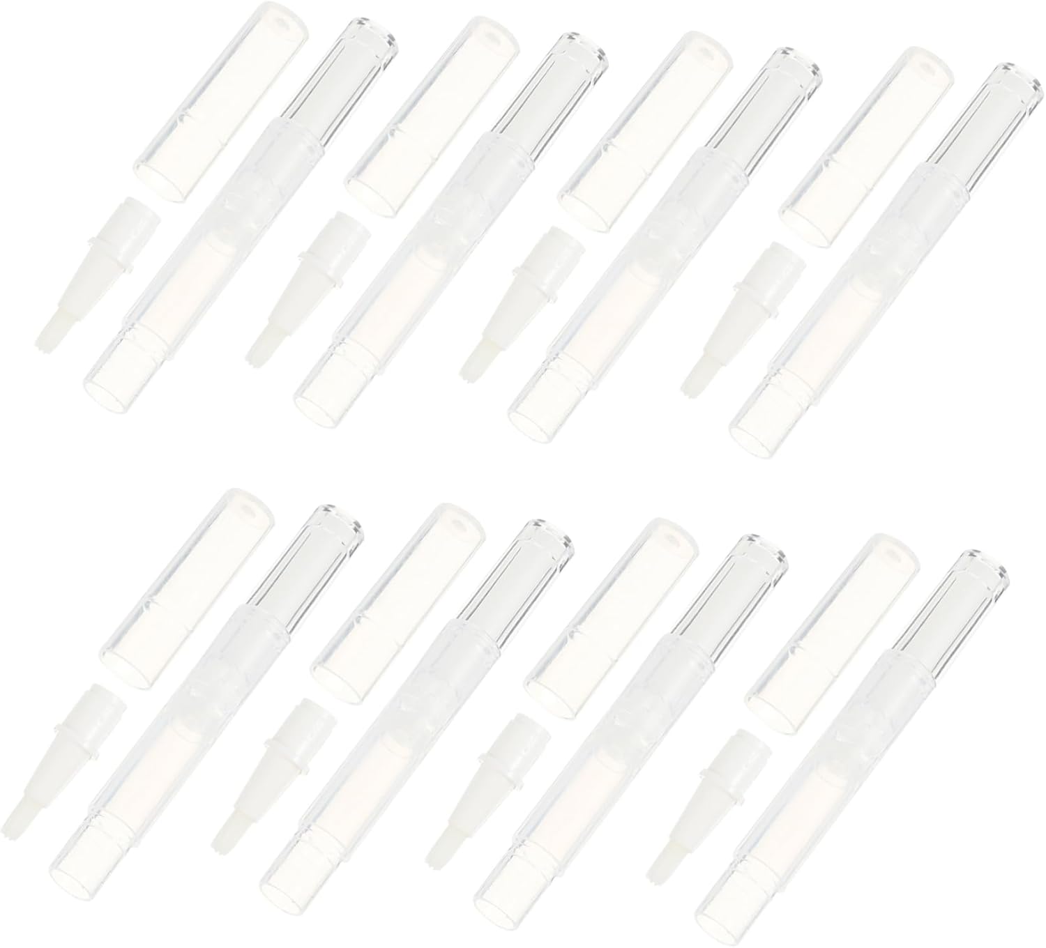 Angoily 10pcs Oil Pen Lip Gloss White Enhancer Nail Cute Nail Oil Clear Lip Gloss Nail Polish Container Transparent Pens Lip Gloss Tube
