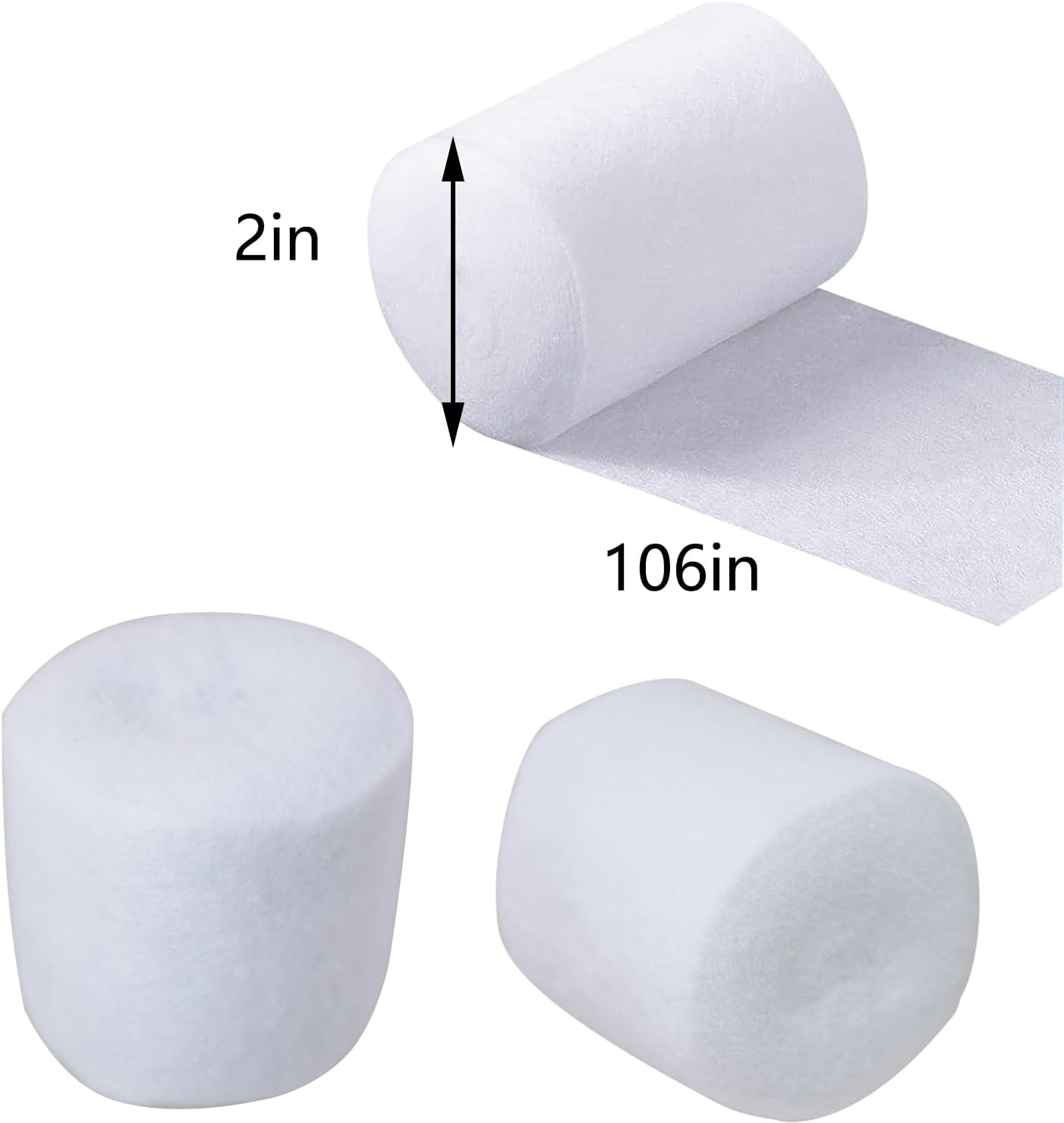 6Roll Soft Cotton Plaster Pad 2 Inch x 8.85 ft Plaster Bandage for Halloween Wrapping Body Art Decorative Gauze Mask Making Handcrafting for Arm and Ankle Care