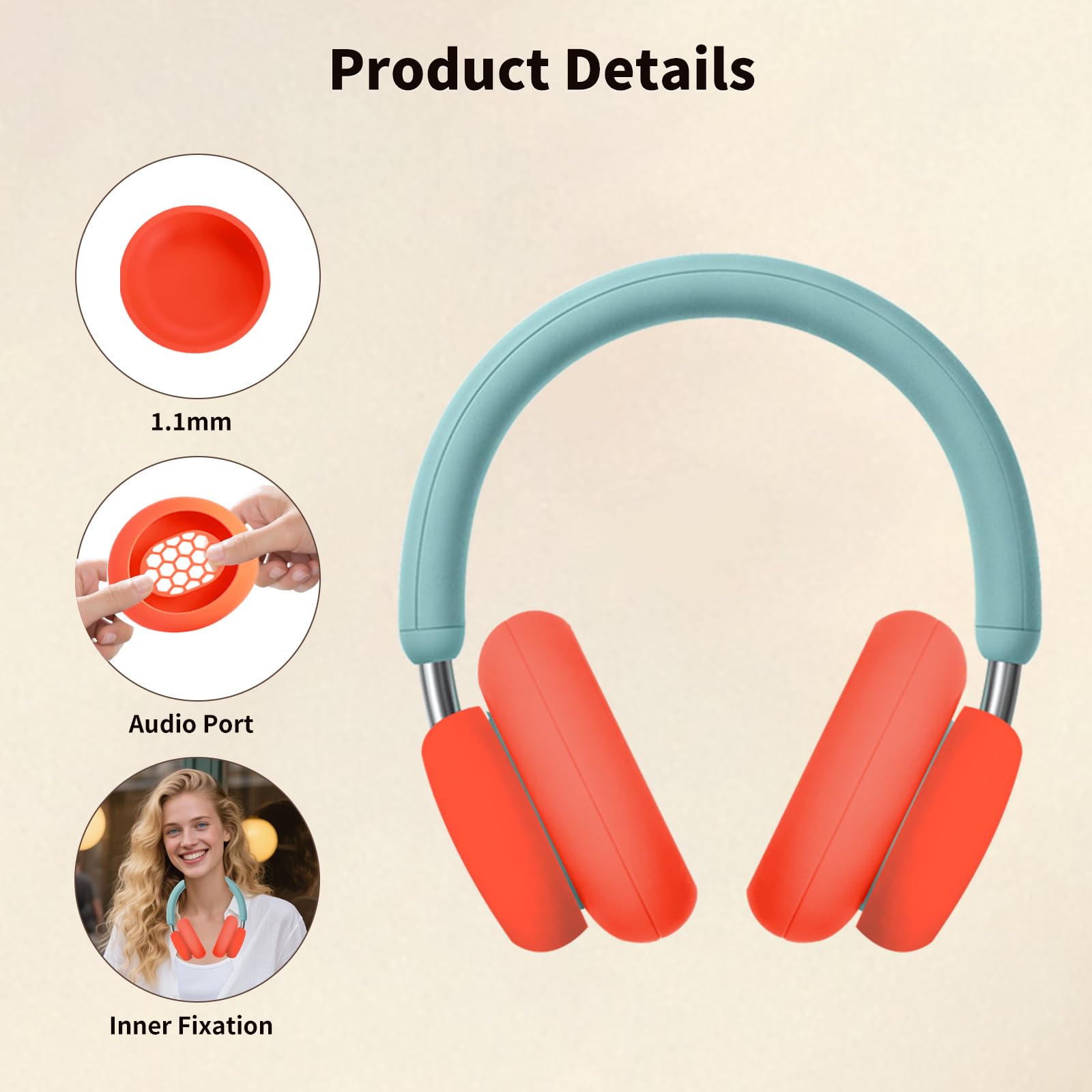Amazon.com: Case for CMF by Nothing Headphone Pro, 2 Sets Silicone