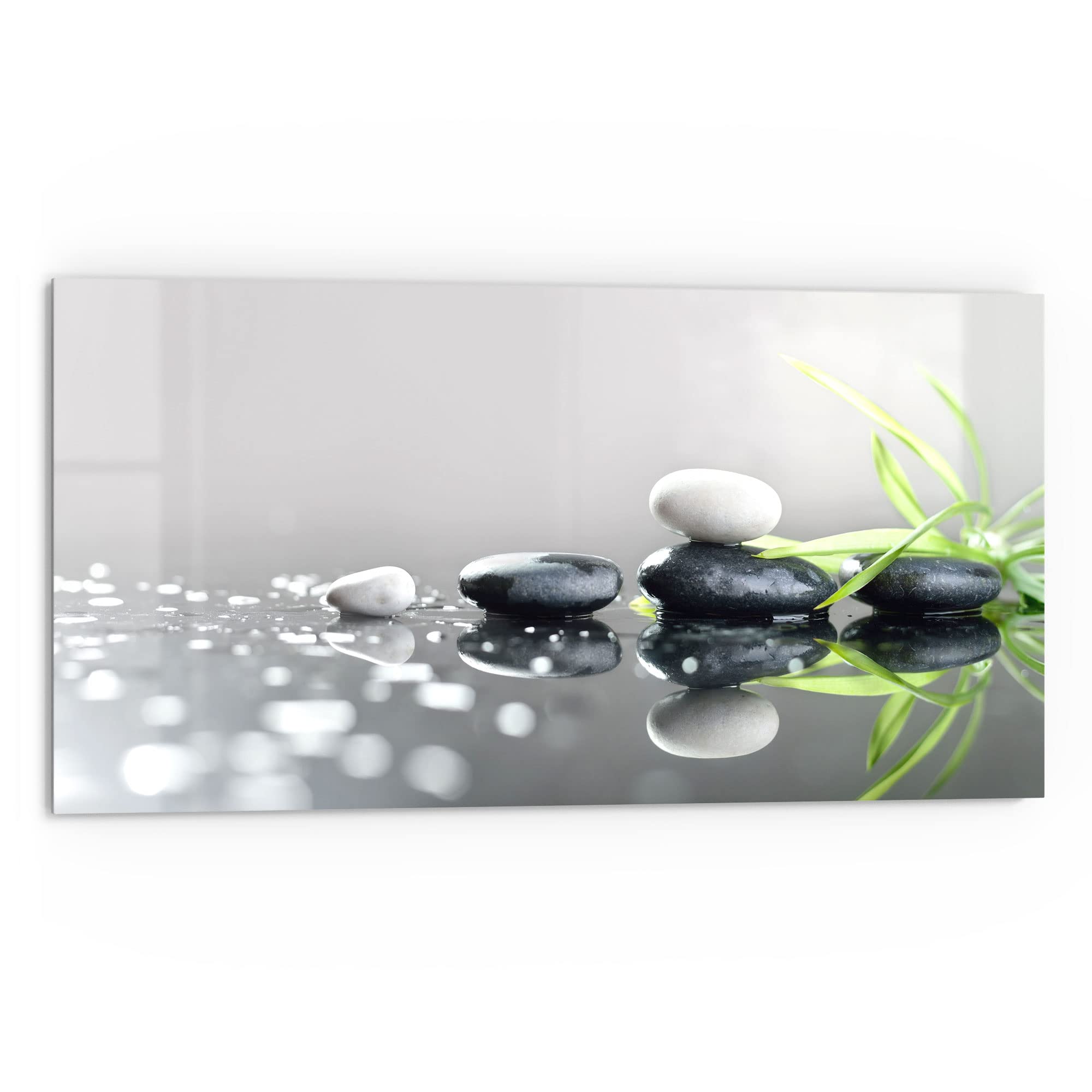DEQORI Crédence De Cuisine En Verre 60x60cm - Motif Arrangement Pierre Naturelle - Protection Anti-Éclaboussures