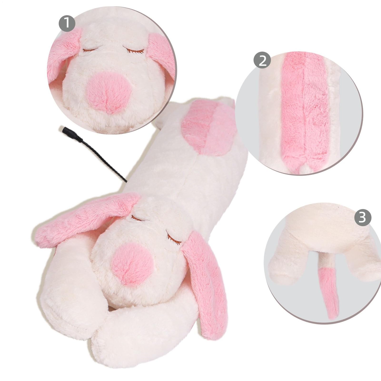 Cuscinetto Riscaldante Peluche Animale USB Elettrico con Temperatura | Peluche Cucciolo Riscaldabile Cuscino termico mestruale per bambini ragazze ragazzi collo