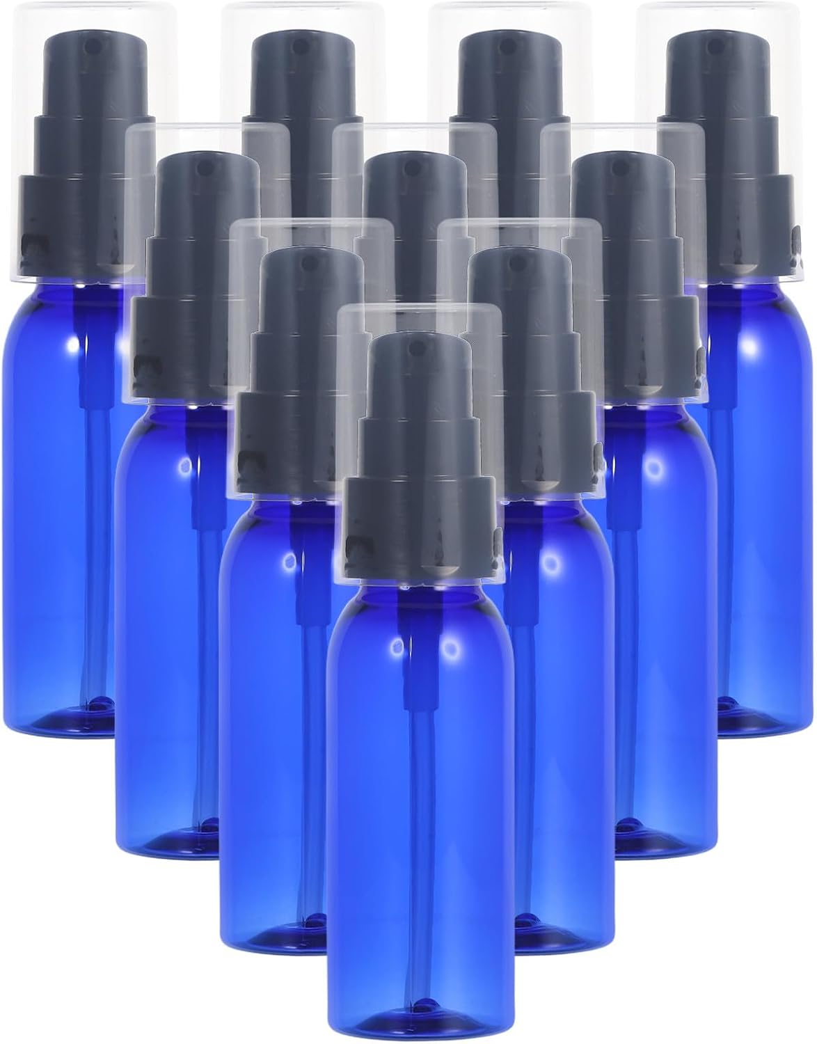 10pcs 30ml Blue Refillable Pump Bottle for Xmas Halloween Season Travel