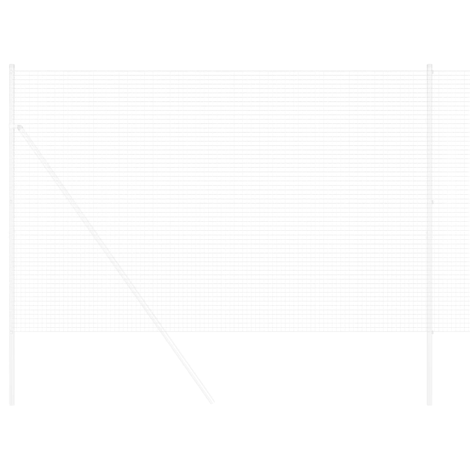 Geschweißter Drahtzaun 2500 x 160 cm Silber für Garten, Terrasse, Balkon – Stabiler Sichtschutz, Windschutz, Begrenzung und Sicherheit, wetterfestes Zaunelement, einfache Montage