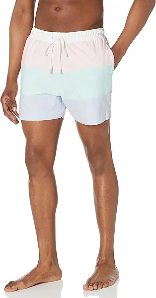 Brooks Brothers Men's Standard Color Block Swim Trunks
