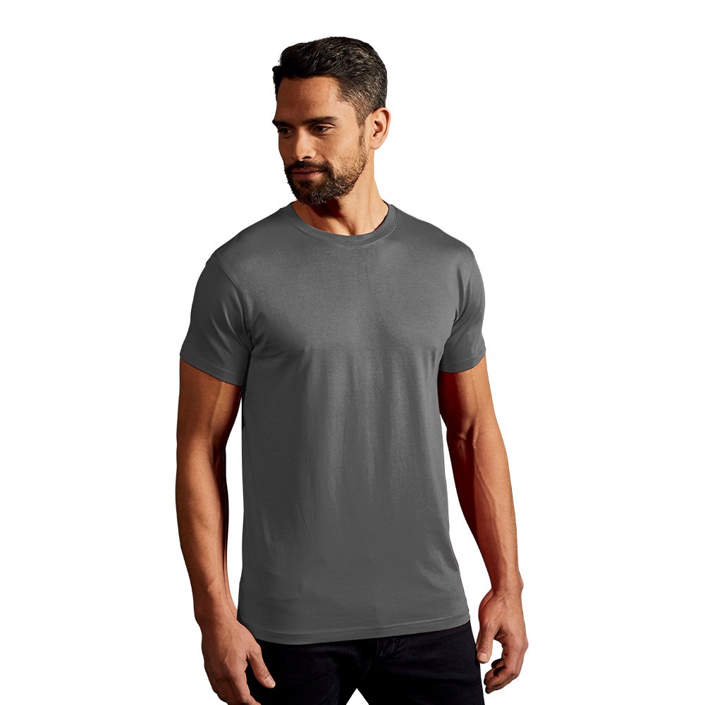 Premium T-Shirt Für Herren Aus 100% Baumwolle – Strapazierfähig, Lockerer Schnitt In Stahlgrau, Größe XXL