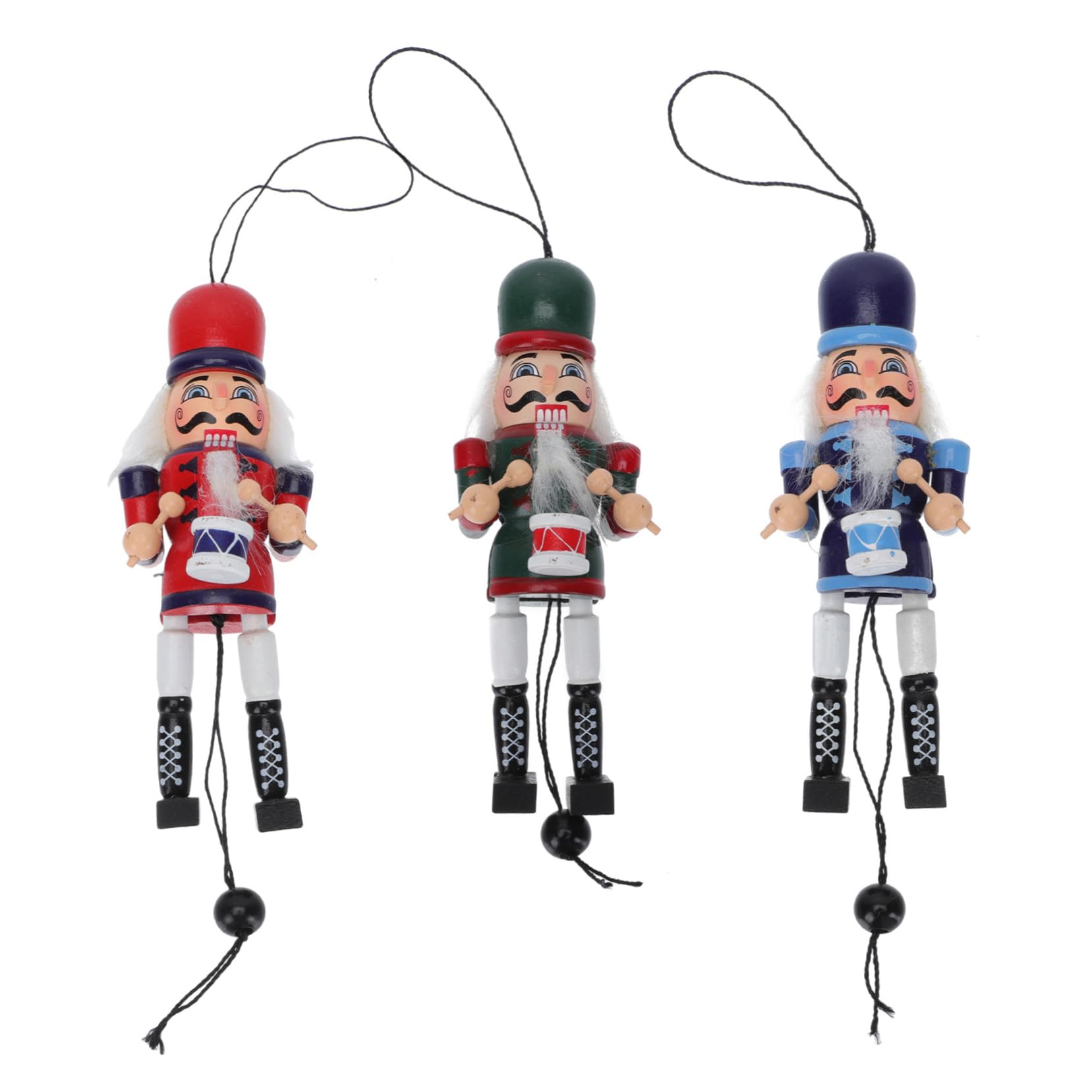 Cabilock 4 Set Schiaccianoci Peluche Bambola Rinata Mini Bambola Marsupio Per Bambole Parlante Da Spiaggia Mostro Accessori Per Bambole Colorful Di Legno 3 Pezzi * 4