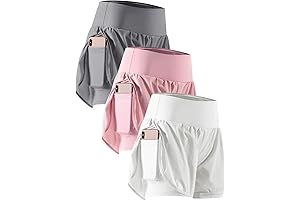 2 in 1 Women's Workout Shorts with Compression Liner for Gym, Running, and Athletic Activities