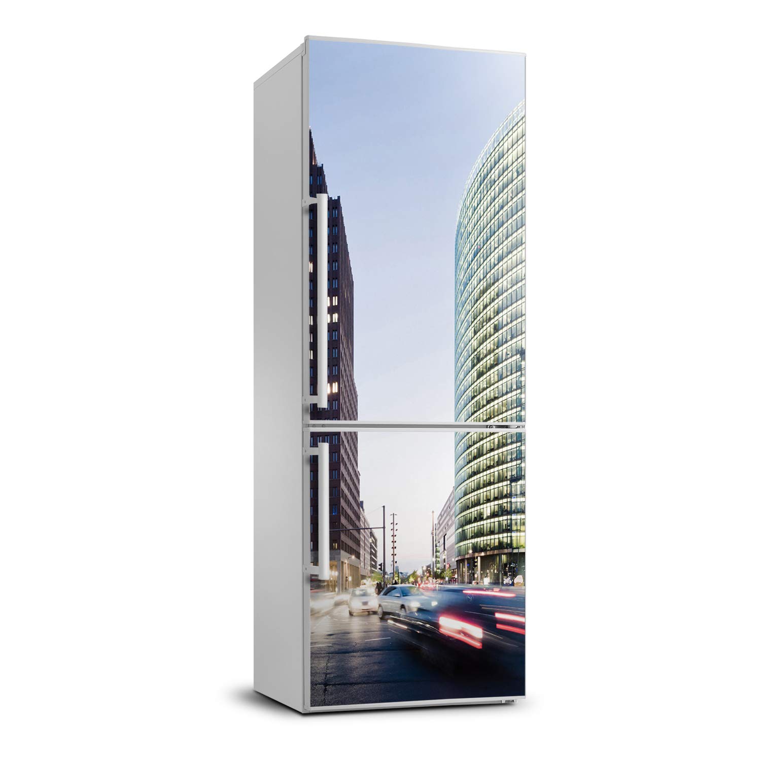 Cubierta del refrigerador autoehesiva de rascacielos 60x180 cm para cocina y salón
