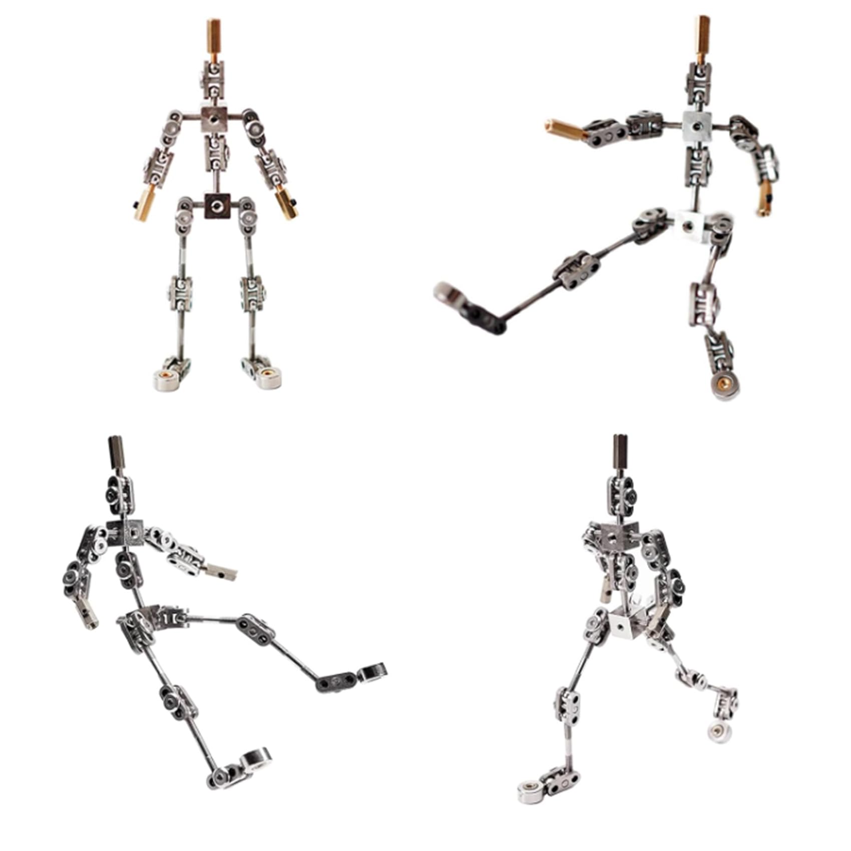 12CM,Metalowa figurka lalki do projektowania postaci DIY Studio zestawy armatur do animacji dla twórców gliny i kreatywnej zabawy 12CM-20CM