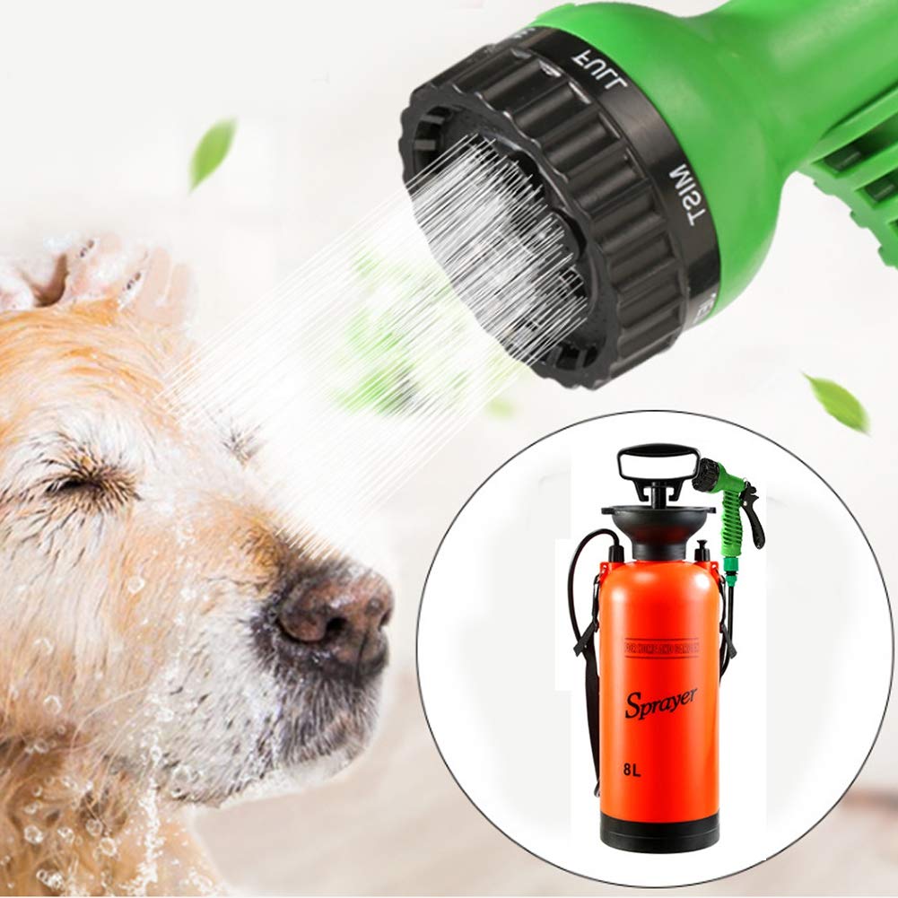 Oumefar Pulverizador Manual Riego de jardín para césped Pulverizador neumático Aspersor a presión de Agua agrícola Aspersor de herbicida Desinfectante a presión para riego y Lavado de Coches(8L)