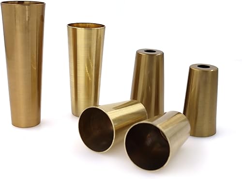 Miniatura 4 de TTZEZE - 4 tapas de metal para patas de silla, fundas inferiores para patas de muebles, puntas redondas protectoras de suelo, accesorios decorativos