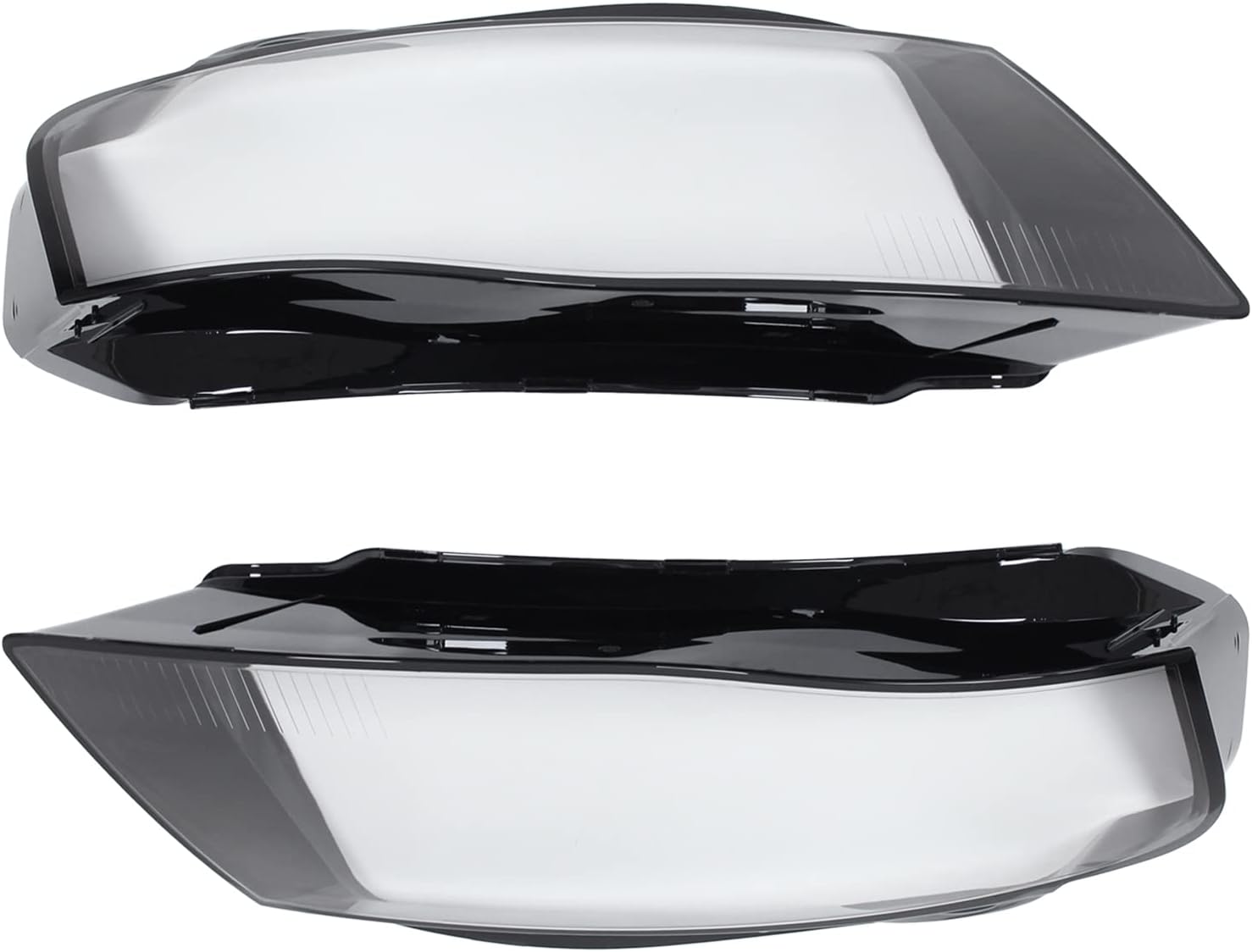 NewYall Left and Right Clear Headlight Lens Cover for Audi A4 B8 2009-2012