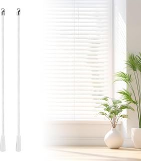 2 Pack Vertical Blind Wand Replacement Parts, 30 Inch Fiberglass | with hook and handle. Durable replacement accessory for vertical blinds, curtains and door shades