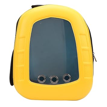 Pet Backpack, Space Capsule Pet Knapsack Outdoor Thickened for Hiking for Travel(Yellow)
