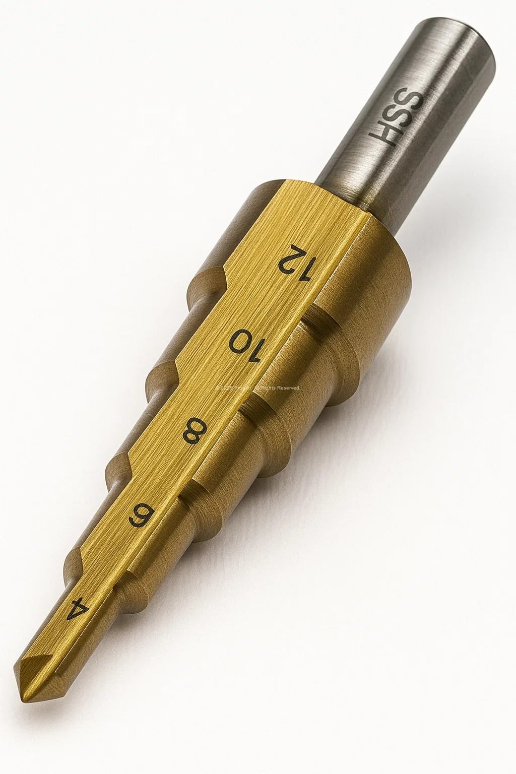 Proalet Kademeli Matkap Ucu, HSS, Titanyum Nitrür Kaplamalı, 4-12 mm, Metal, Sac, Alüminyum, Plastik İçin, Uzun Ömürlü, Pürüzsüz, Delik Açma, Yüksek Performans, Tüm Matkaplara Uyumlu